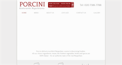 Desktop Screenshot of porcinipizzeria.com